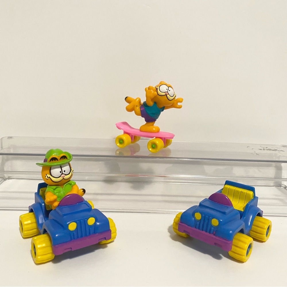 McDonald’s Garfield Figure 1990s Vinyl Playing Toy Decor Figurine 3” Lot 90s